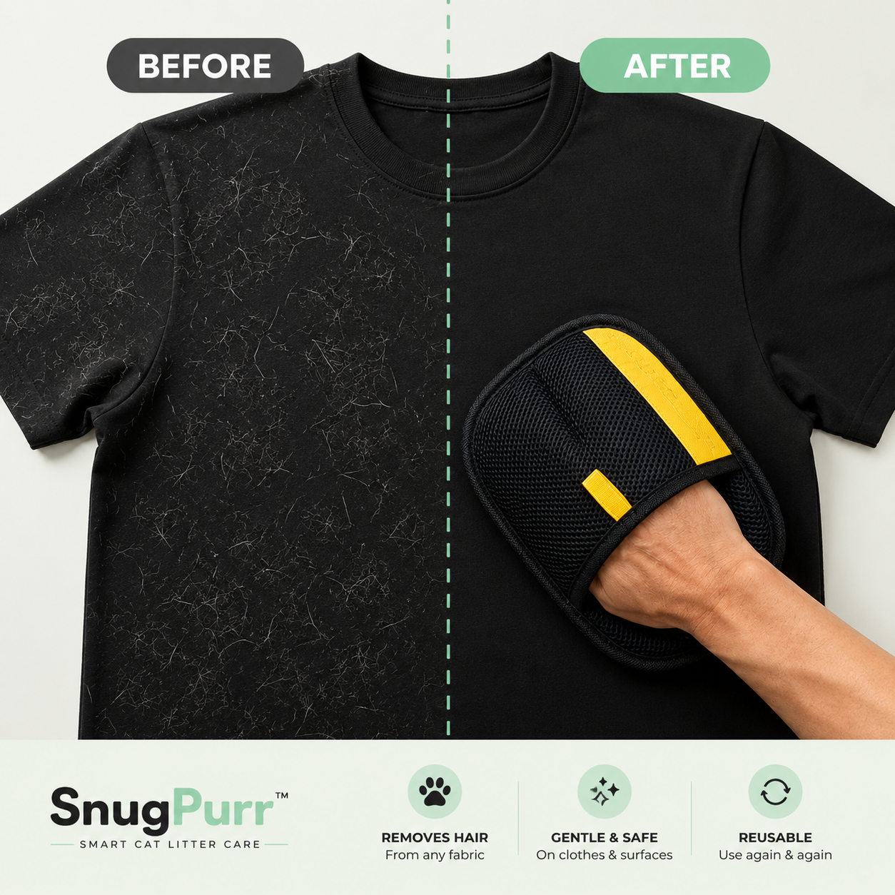 SnugPurr™ Static Hair Removal Glove